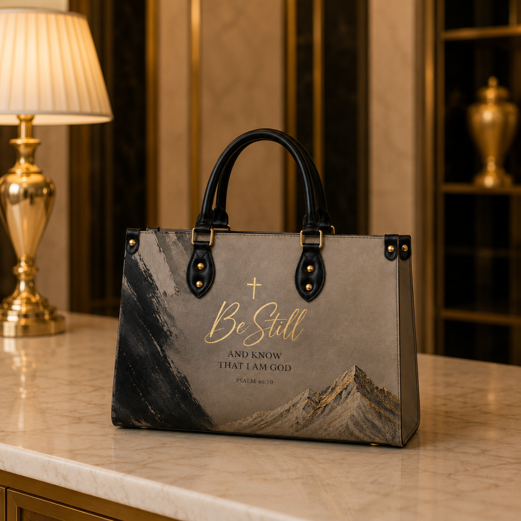 Slate Be Still PU Leather Tote Bag
