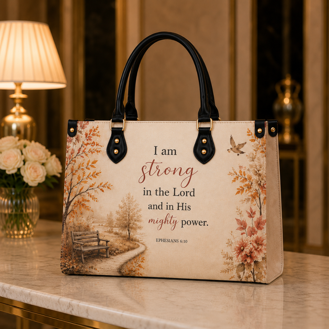 Autumn Strength PU Leather Tote Bag