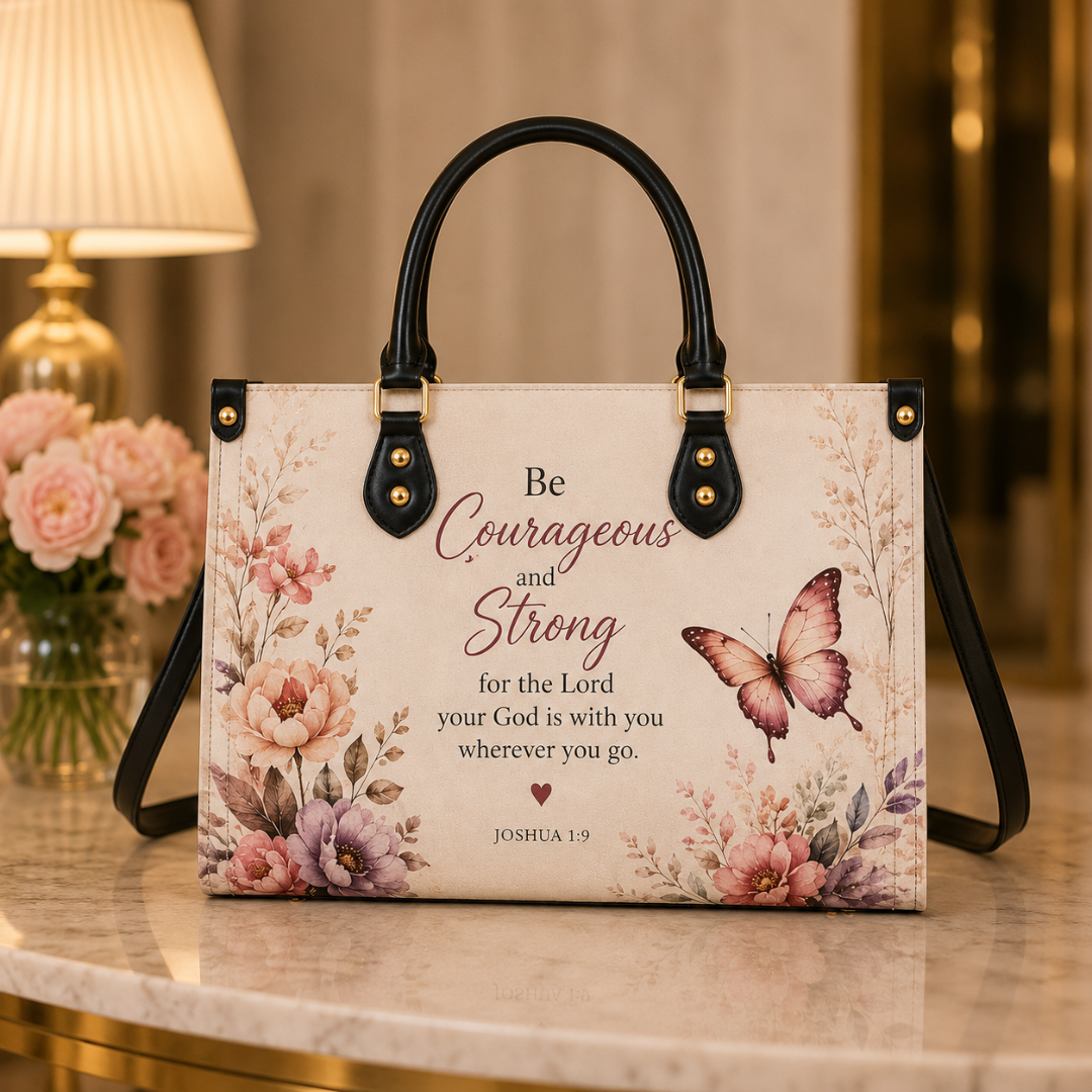 Blush Courage PU Leather Tote Bag