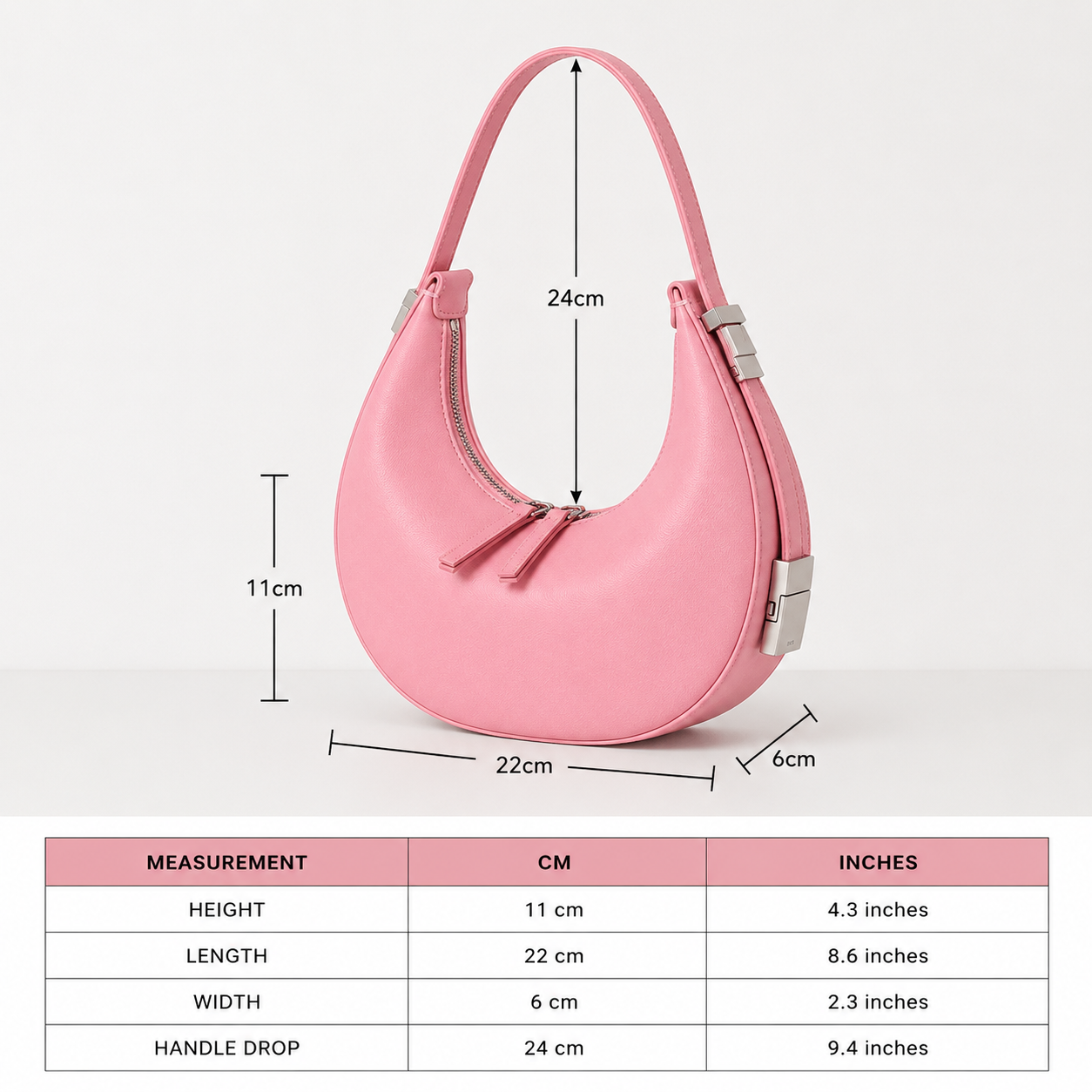 Women's Canvas Half Moon Shoulder Bag